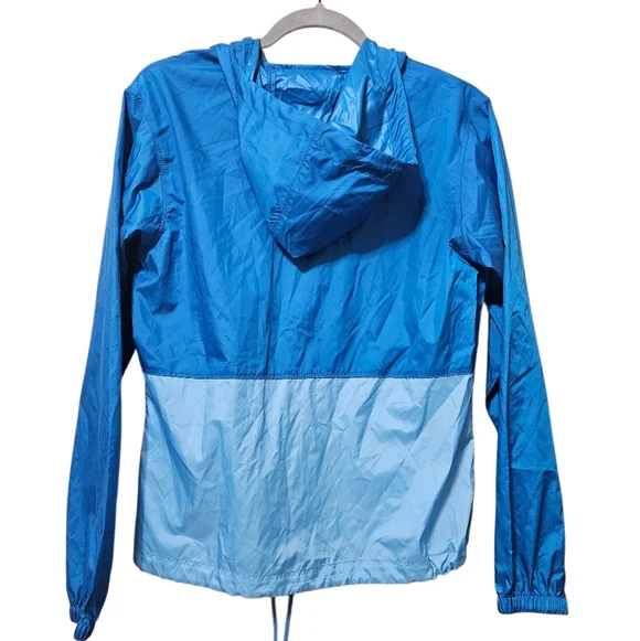 Columbia Two-Tone Blue Hooded Windbreaker Jacket Dark Cyan NEW Womens - Picture 5 of 6
